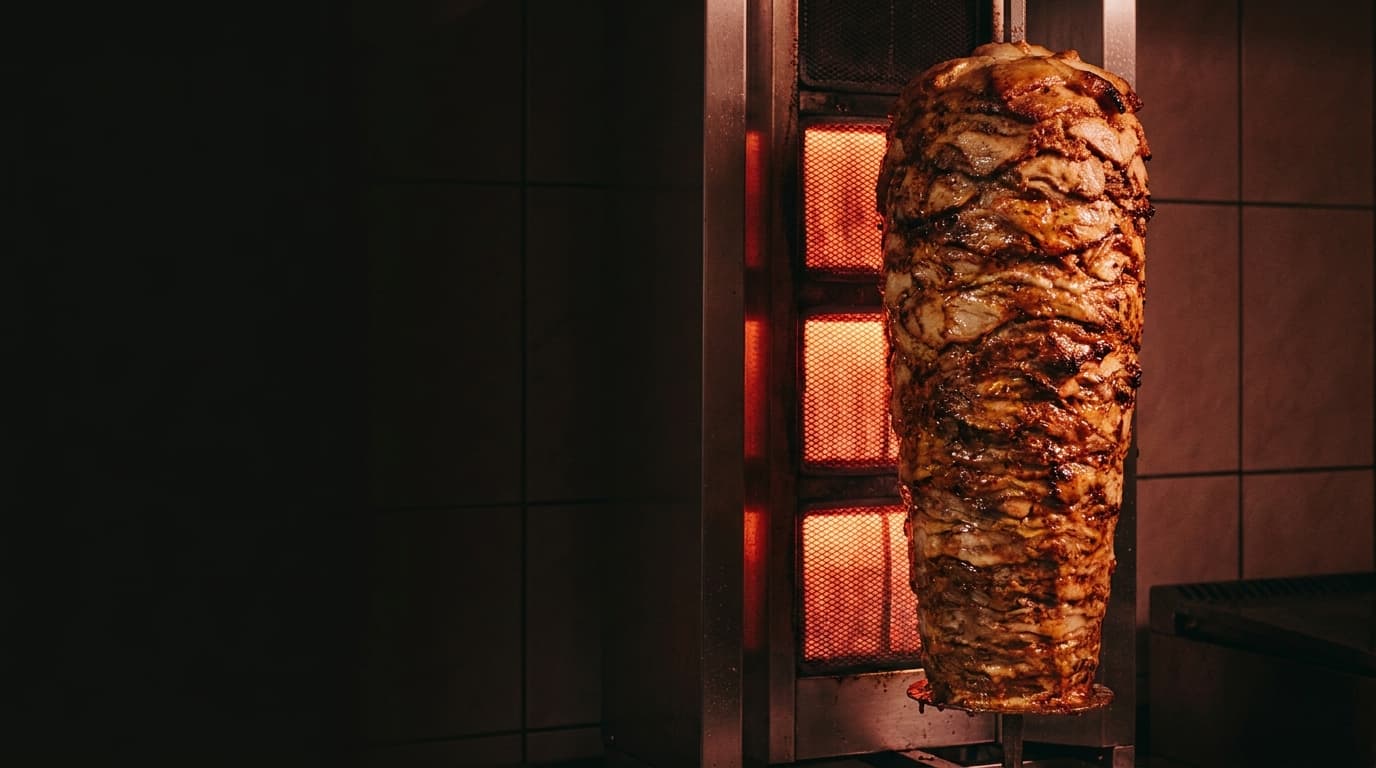 Döner-Spieß am Grill