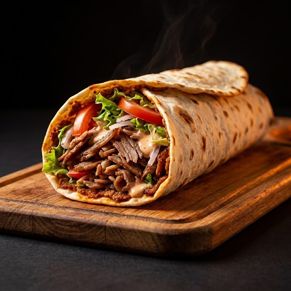 Lahmacun mit Döner